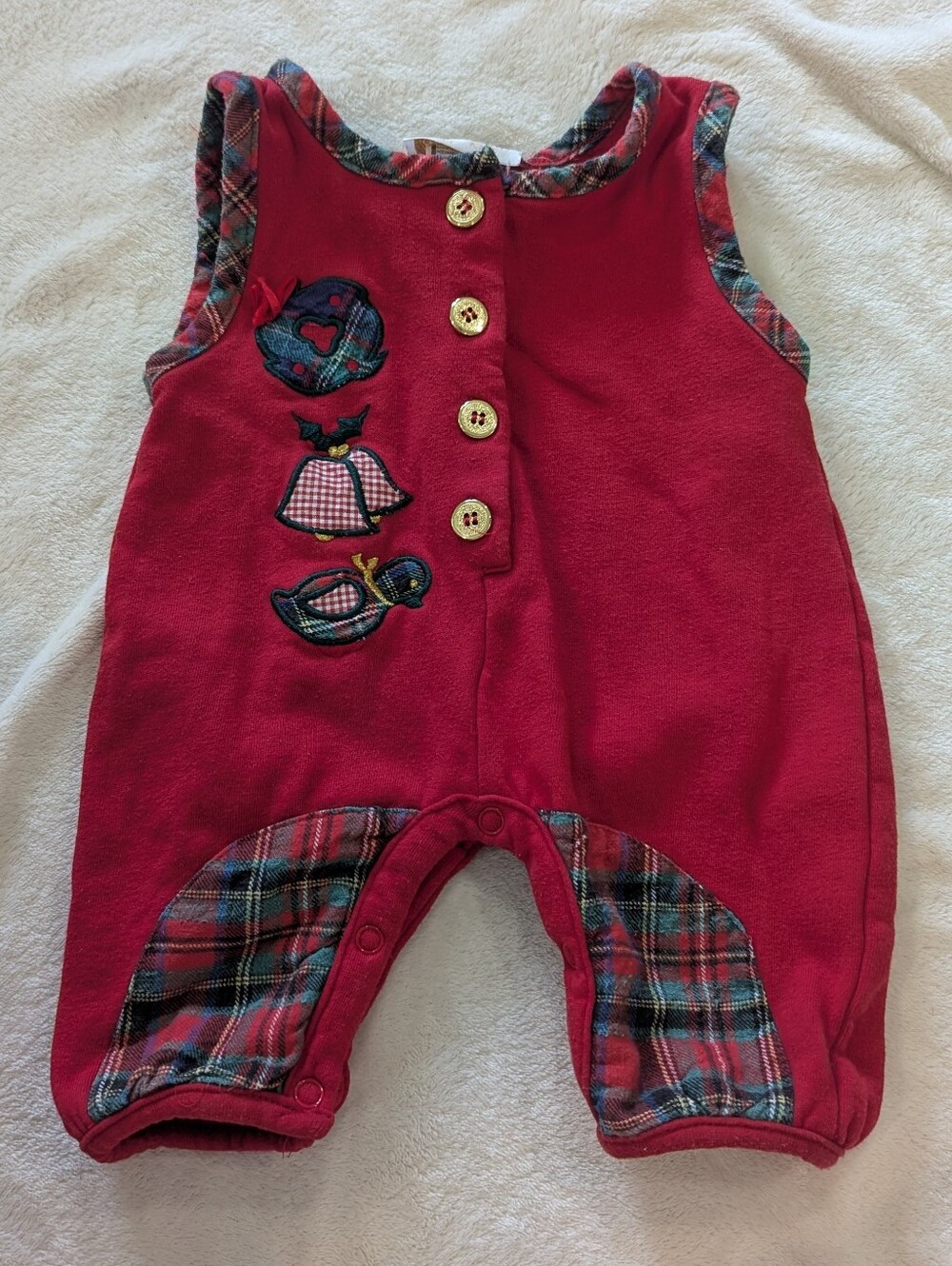 Vintage Celebrity Kids Holiday Romper Size 3/6 months